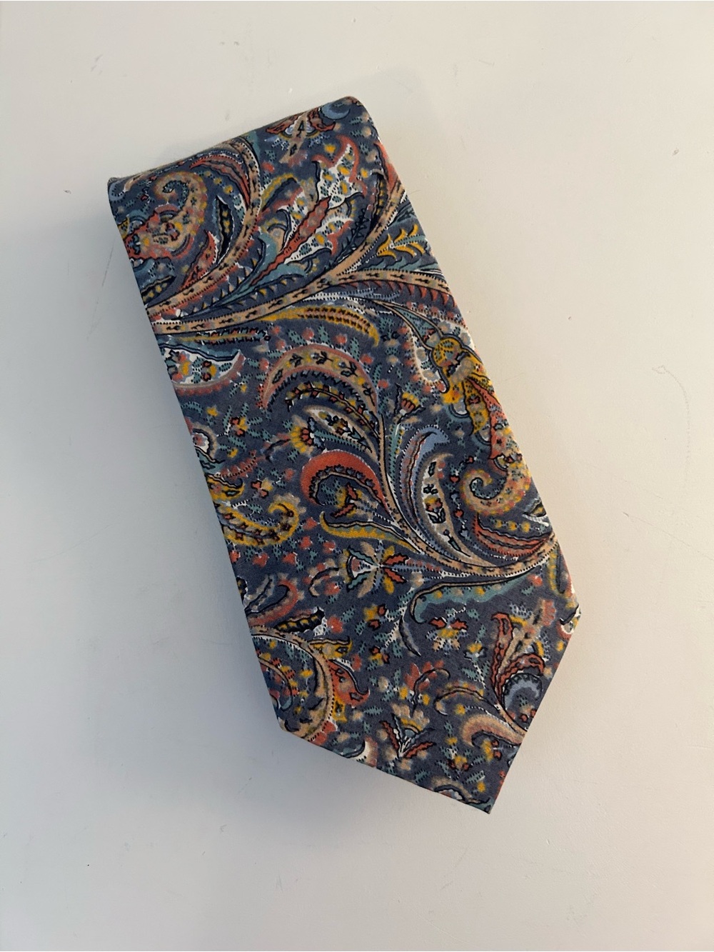 Liberty Men's Vintage Paisley Tie in Blue and Multi-Color